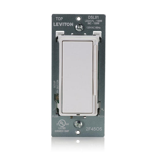 Leviton Decora Slide Dimmer Switch For Dimmable LED/CFL And Incandescent Lighting White (DSL01-1LW)