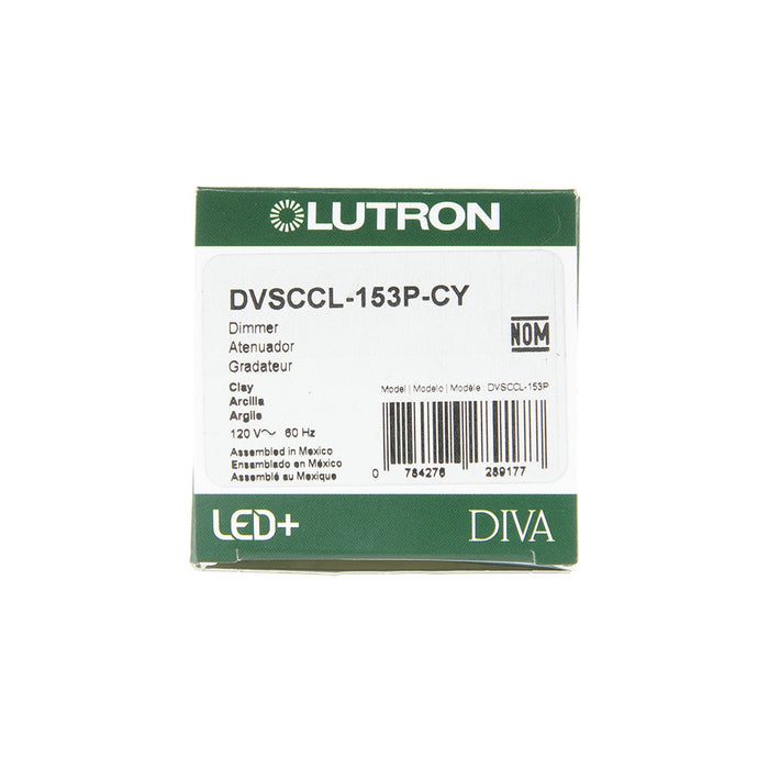 Lutron Diva LED+ Dimmer 150W Single Pole/3-Way Clay (DVSCCL-153P-CY)