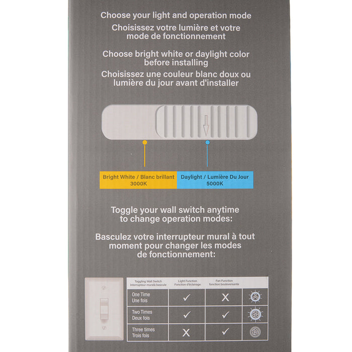 Feit Electric 45W Selectable White E26 Base 2-In-1 LED Light Bulb Plus Fan (FAN4000/2CCT/LED)
