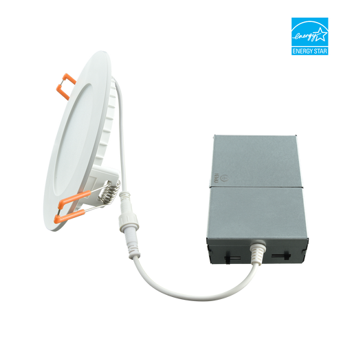 EIKO DWR4-PS13-8FCCT-D-WH LED Downlight Wafer Remote Driver 4 Inch Wattage/CCT Selectable 13W/9W/7W 2700K/3000K/3500K/4000K/5000K 80 CRI 120V Triac Dimming (15383)