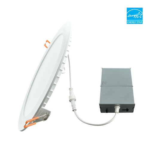 EIKO DWR8-PS18-8FCCT-D-WH LED Downlight Wafer Remote Driver 8 Inch Wattage/CCT Selectable 18W/12W/9W 2700K/3000K/3500K/4000K/5000K 80 CRI 120V Triac Dimming (15378)