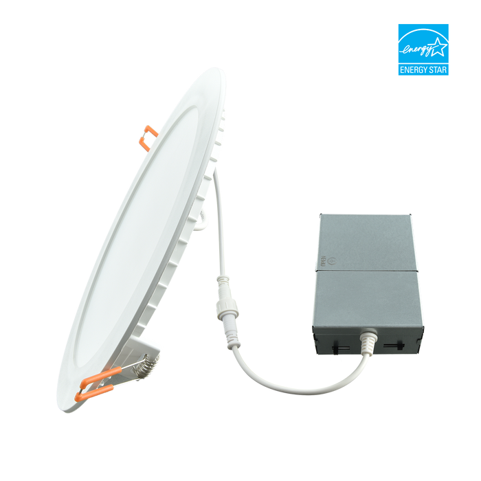 EIKO DWR8-PS18-8FCCT-D-WH LED Downlight Wafer Remote Driver 8 Inch Wattage/CCT Selectable 18W/12W/9W 2700K/3000K/3500K/4000K/5000K 80 CRI 120V Triac Dimming (15378)