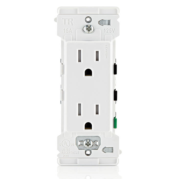 Leviton Decora Edge Tamper-Resistant Duplex Outlet 15A 125V White (E5325-W)