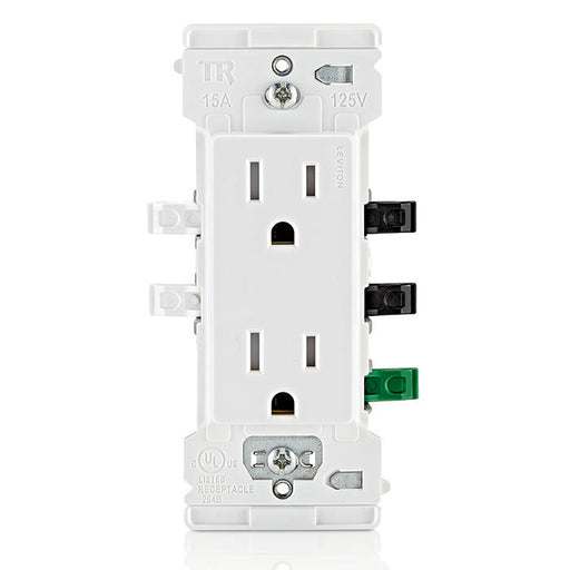Leviton Decora Edge Tamper-Resistant Duplex Outlet 15A 125V White (E5325-W)