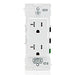 Leviton 20A 125V NEMA 5-20R 2 Pole 3-Wire Straight Blade Decora Duplex Tamper-Resistant Outlet Self-Grounding UL/CSA NEC Compliant – White (E5825-W)