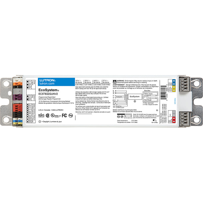 Lutron Eco System T8 32W 2-Lamp Ballast Factor 0.85 (EC5T832GUNV2)