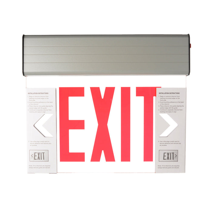 Lithonia Surface Mount LED Edge-Lit Single Face Red Emergency (EDG 1 R EL M6)