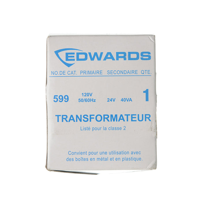 Edwards Signaling Transformer 120VAC Primary 24V 40Va Secondary (599)