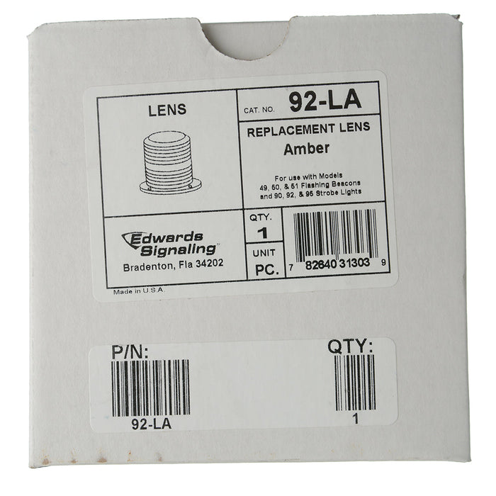 Edwards Signaling Replacement Lens (92-LA)