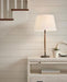 Generation Lighting Ferrelli Table Lamp Weathered Oak Wood Finish With White Linen Shade (ET1161WDO1)