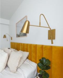 Generation Lighting Simon Task Sconce Burnished Brass Finish With Burnished Brass Steel Shade (EW1041BBS)