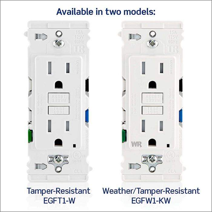 Leviton Lever Edge 15A 125V Self-Test Tamper-Resistant GFCI White (EGFT1-W)