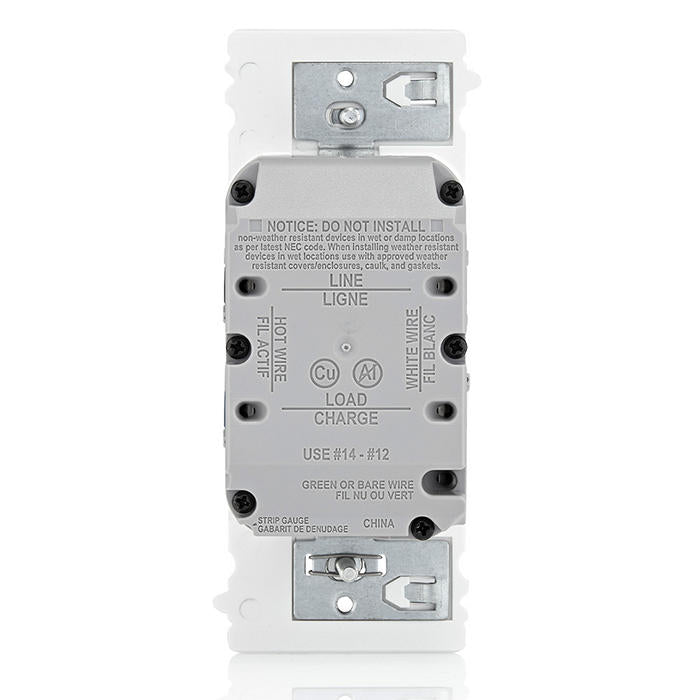 Leviton Lever Edge 15A 125V Self-Test Tamper-Resistant GFCI White (EGFT1-W)