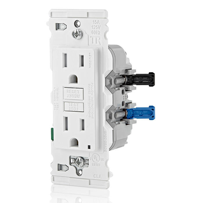 Leviton Lever Edge 15A 125V Self-Test Tamper-Resistant GFCI White (EGFT1-W)
