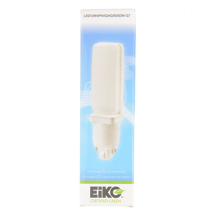 EIKO LED12W4PH/G24Q/835DM-G7 Dual-Mode Ballast Compatible 4-Pin 12W-1100Lm Horizontal G24q Base 80 CRI 3500K 120-277V LED (09630)