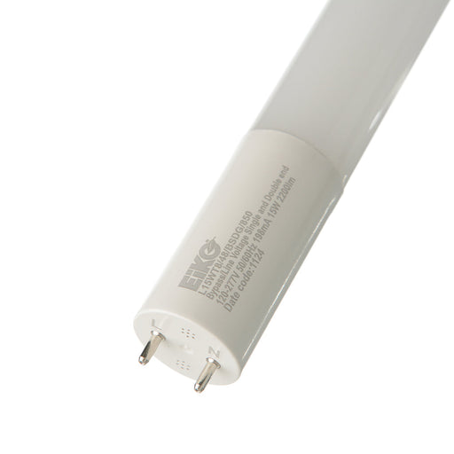 EIKO L15WT8/48/BSDG/850 15W 2200Lm LED T8 4 Foot Type B Single And Double End Glass 80 CRI 5000K 120-277V (12958)