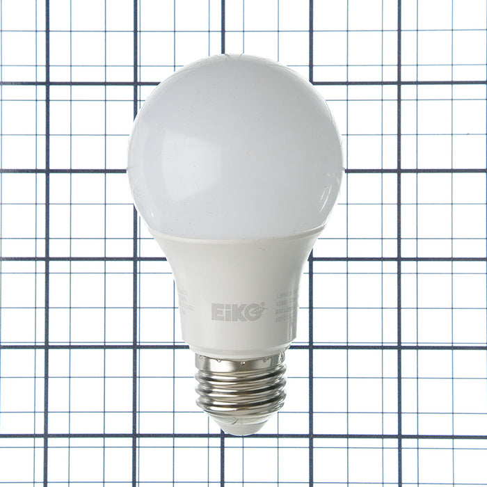 EIKO L8WA19/840PF/D/E26 8W 800Lm LED A19 80 CRI 4000K Plastic Frosted Dimmable E26 Base (13038)