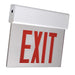 Best Lighting Products Edgelit Aluminum Exit Sign Single Face Red Letters White Panel White Housing Battery Backup (ELXTEU1RWWEMSDT)