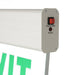 Best Lighting Products Edge-Lit LED Exit Single Face Green Letters Clear Panel White Housing Battery Backup (ELXTEU1GCWEM)