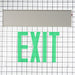 Best Lighting Products Edge-Lit LED Exit Single Face Green Letters Clear Panel White Housing Battery Backup (ELXTEU1GCWEM)