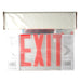 Standard-BL Edgelit Aluminum Exit Sign Single Face Red Letters Mirror Panel White Housing Battery Backup (ELXTEU1RMWEMSDT-USA)