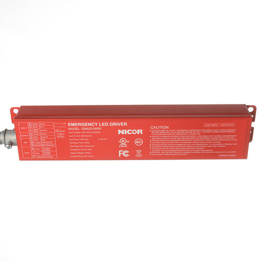 NICOR LED Constant Power Emergency Pack 25W 120-347V 90 Minutes (EMA251WRV)