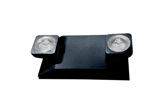 Standard-BL LED Emergency Thermoplastic Unit Black Housing Remote Capacity Self-Diagnostics Lamp Heads 1.5W [ 3 LEDs X 0.50W] Per Head (EMBRCSDT-USA)
