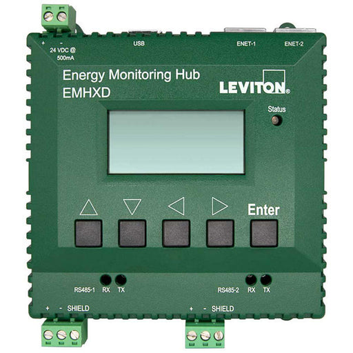 Leviton EMHXD Data Acquisition Server Energy Monitory HUB Dual Ethernet/Dual Modbus (EMHXD-220)