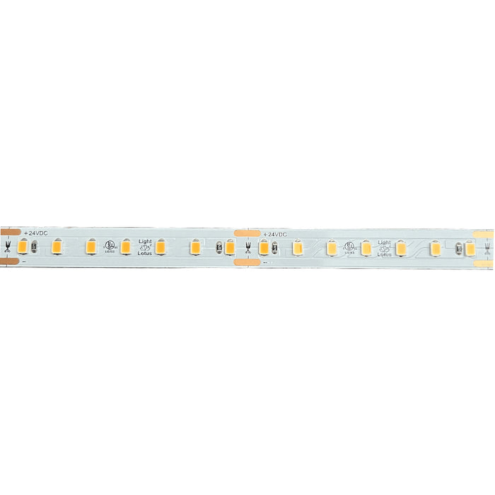 Lotus LED Lights Full Spectrum LED Tape Light 24V DC 2700K 4.4W Per Foot 10Mm 97 CRI IP20 5 Year Warranty 16 Foot (ES-FS2835C-112-IP20-27K-16FT)