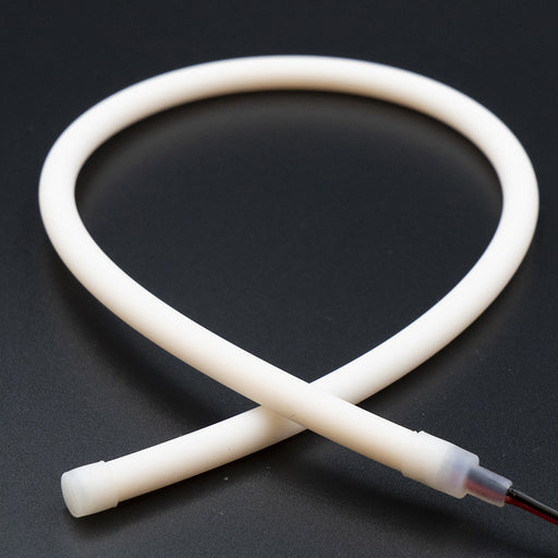 Lotus LED Lights Round 8Mm LED Neonflex 24V DC 4000K 2.4W Per Foot 90 CRI IP67 16 Foot (ES-FSCOBC-24-Y-IP67-40K-16FT)