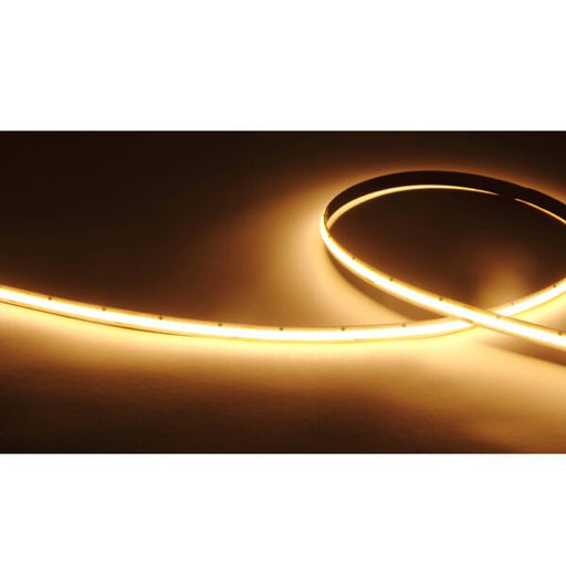 Lotus LED Lights COB LED Tape Light 24V DC 2700K 3W Per Foot 8Mm 90 CRI IP20 5 Year Warranty 16 Foot (ES-FSCOBWW-24-IP20-27K-16FT)