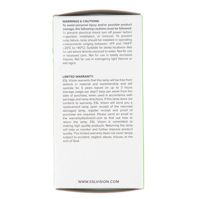 ESL Vision A19 11W 1100Lm CCT Adjustable 2700K/3000K/3500K/4000K/5000K (ESL-A19-11W-12750)