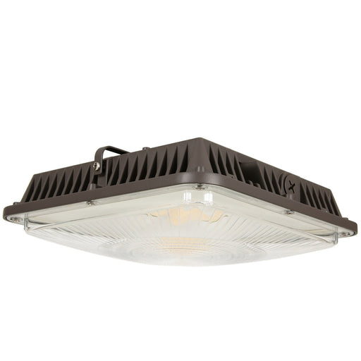 ESL Vision Canopy Wattage/CCT Selectable 30W/40W/60W 3000K/4000K/5000K 120-277Vac Input Bronze Emergency Backup 1040Lm 90 Minute Emergency Backup Unit (ESL-CP-3060W-43050-BZ-EM8-1DHOC-PC)
