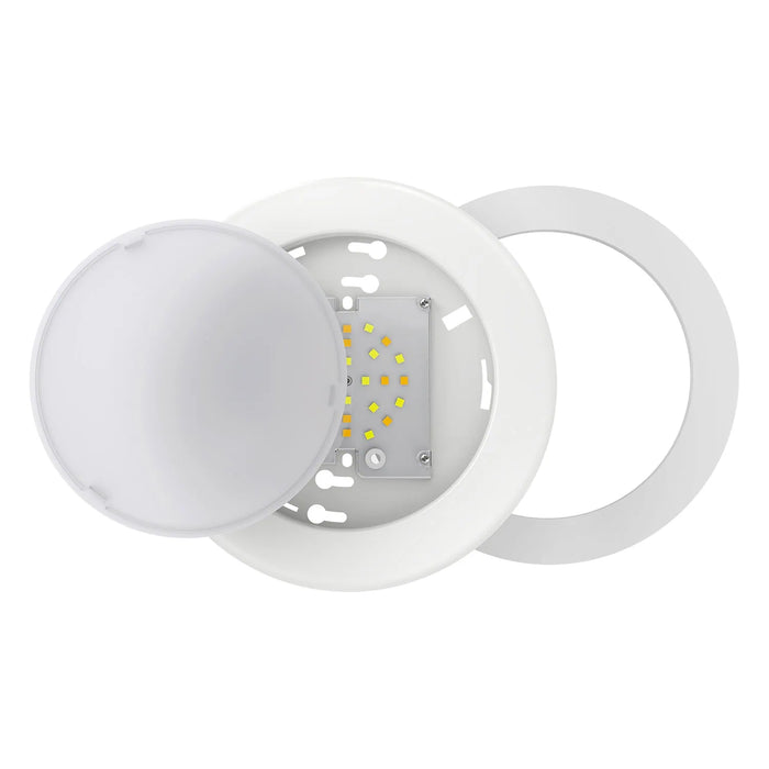 ESL Vision 6 Inch Disks 15W 1100Lm CCT Adjustable 2700K/3000K/3500K/4000K/5000K 90 CRI 120V White (ESL-DSK-6-15W-42750)