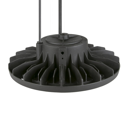 ESL Vision 150W LED Round High Bay 20925Lm 5000K 90 Degree Lens 120-277V Integrated Sensor Receptacle Black Emergency Back Up (ESL-ERHB-135W-150-BK-90D-EM30)