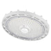 ESL Vision 150W LED Round High Bay 20925Lm 5000K 90 Degree Lens 120-277V Integrated Sensor Receptacle White Emergency Back Up (ESL-ERHB-135W-150-WH-90D-EM30)