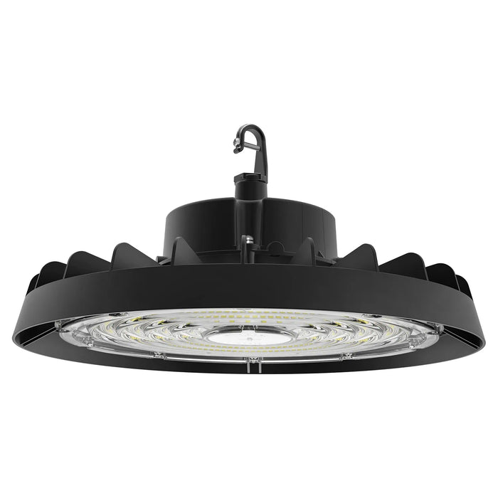 ESL Vision Round LED High Bay Wattage/CCT Selectable 100W/150W/200W 3500K/4000K/5000K 1200-277V 0-10V Dimming 80 CRI Black (ESL-HFX-100200W-13550-BK-90D)