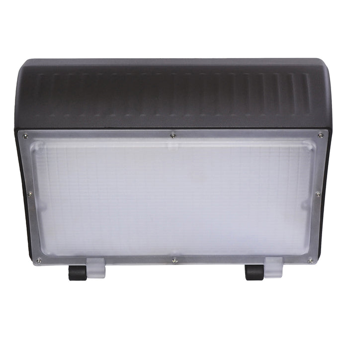ESL Vision Wall Pack Wattage/CCT Selectable 40W/55W/70W 3000K/4000K/5000K 9660Lm 120-277Vac Bronze Integrated Emergency Backup Battery Unit (ESL-WP-4070W-63050-BZ-EM9-11OCC)
