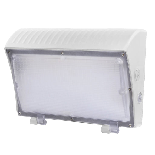 ESL Vision Wall Pack Wattage/CCT Selectable 70W/85W/100W 3000K/4000K/5000K 13800Lm 120-277Vac White Emergency Backup Battery Unit (ESL-WP-70100W-63050-WH-EM9)