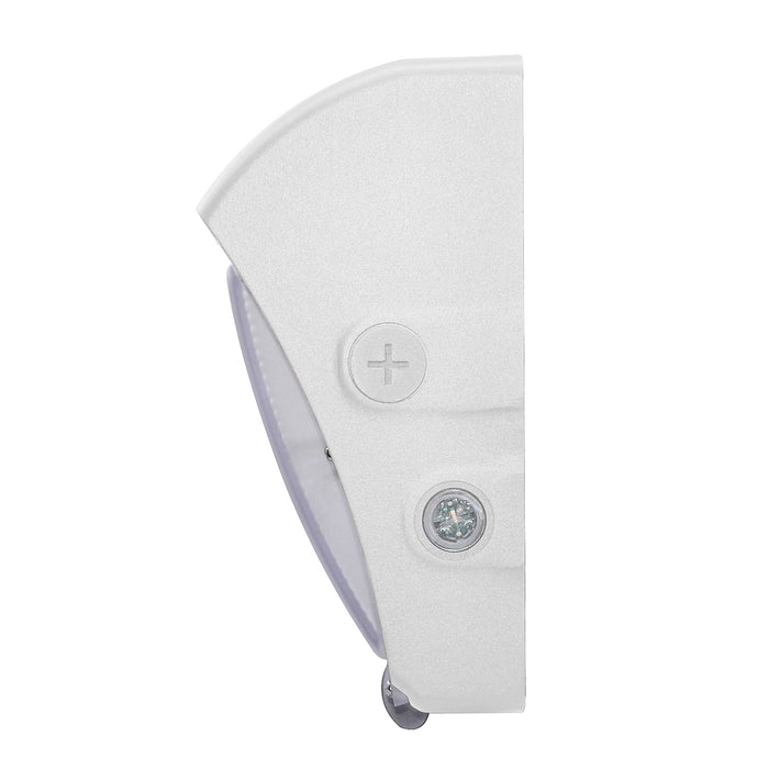 ESL Vision Wall Pack Wattage/CCT Selectable 70W/85W/100W 3000K/4000K/5000K 13800Lm 120-277Vac White Emergency Backup Battery Unit (ESL-WP-70100W-63050-WH-EM9)