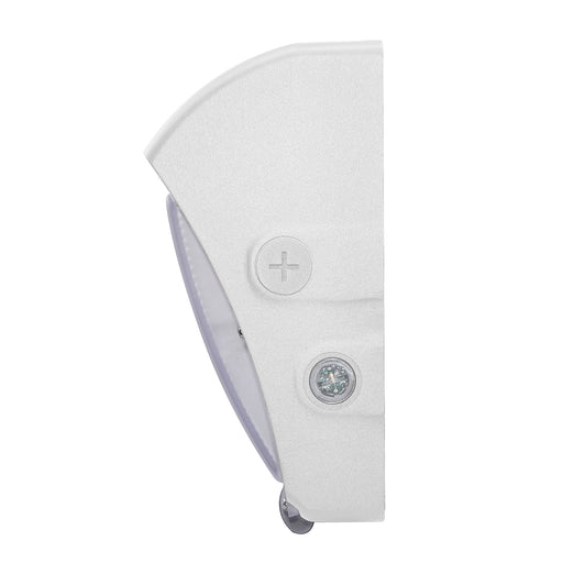 ESL Vision Wall Pack Wattage/CCT Selectable 70W/85W/100W 3000K/4000K/5000K 13800Lm 120-277Vac White Integrated Emergency Backup Battery Unit (ESL-WP-70100W-63050-WH-EM9-11OCC)