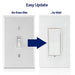 Leviton Decora Lever Edge Rocker Slide Dimmer Switch 150W LED/CFL/Incandescent White (ESL01-1LW)