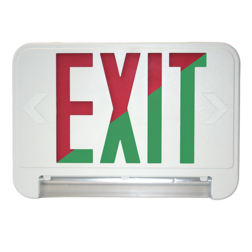 Litetronics LED Exit Sign Combination Red-Green With 2.0W Bar Light 120-277V (EXCBLRG)