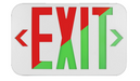 NICOR LED Emergency Exit Sign 120/277V Red Or Green Text Selectable White Housing (EXL120UNVWHS2)