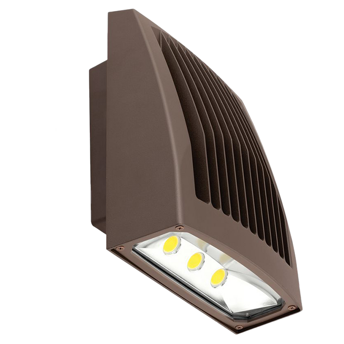 EXO LED Large Wall Pack 8079Lm 80W 4000K Forward Throw Distribution 120-277V 0-10 Dimming Wall Mount Dark Bronze Matte Textured Photocontrol (SG2804KPCU)