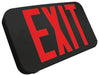 Best Lighting Products Thermoplastic Exit Sign Red Letters Black Housing Battery Backup Self-Diagnostics (EZRXTEU2RBEMSDT-USA)
