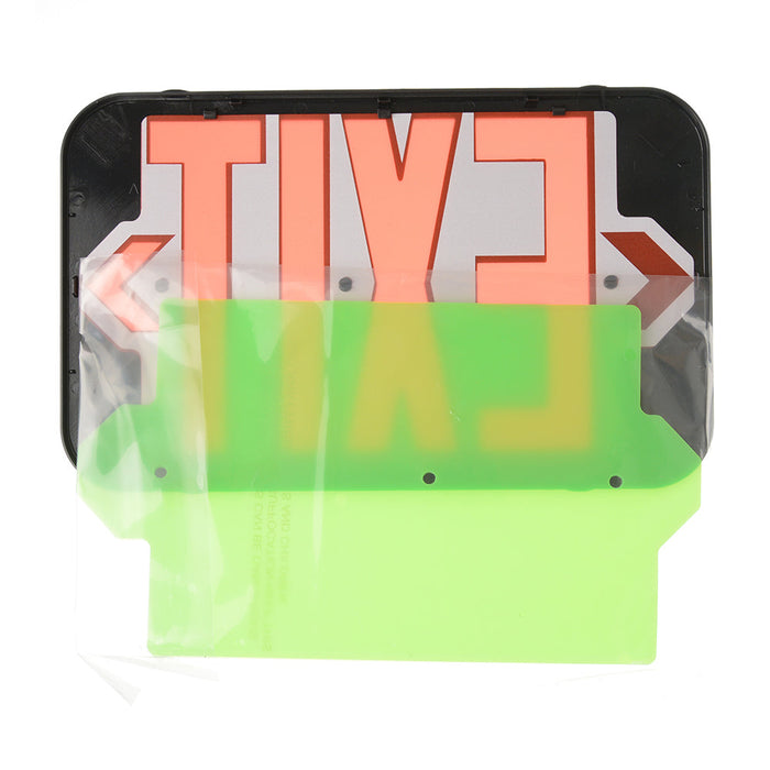 Standard-BL Thermoplastic Exit Sign Red/Green Letters Black Housing Battery Backup No Self-Diagnostics No Dual Circuit Operation Not (EZRXTEU2RGBEM)