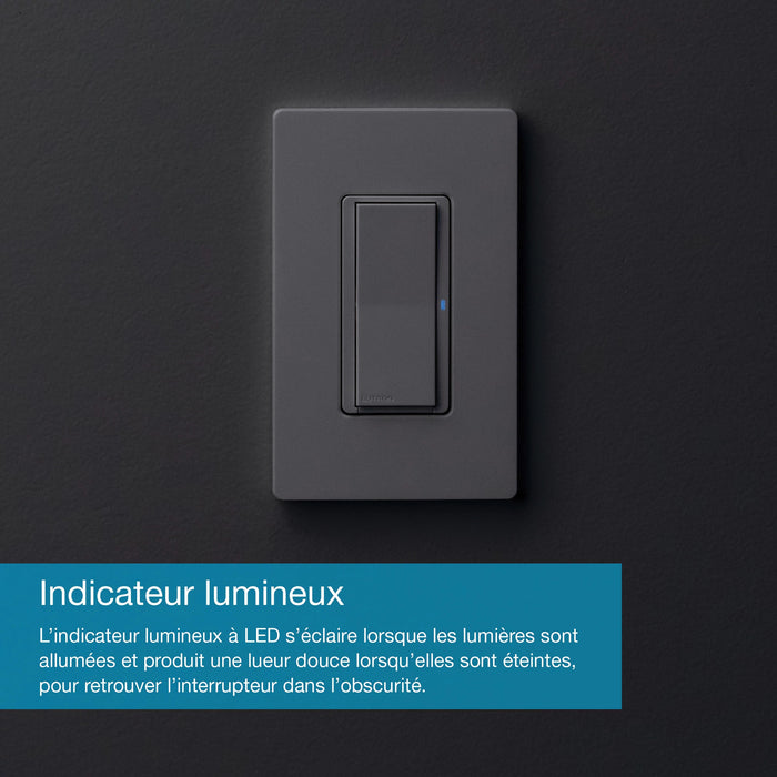 Lutron Claro Smart Switch - Load Ratings--LED 5A Incandescent/Halogen/ELV 600W Fan 3A White (DVRF-5NS-WH)