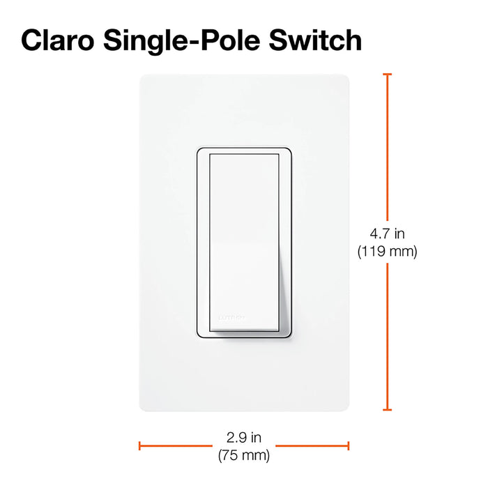 Lutron Claro 15A Switch Single-Pole Almond (CA-1PS-AL)