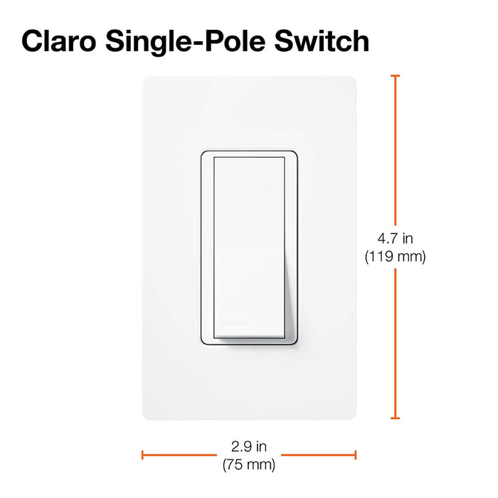 Lutron Claro 15A Switch Single-Pole With Night Light-Light Almond (CA-1PSNL-LA)